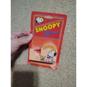 RARE Vintage Snoopy Pink Tape Dispenser Peanuts Woodstock Butterfly HTF NOS 1965